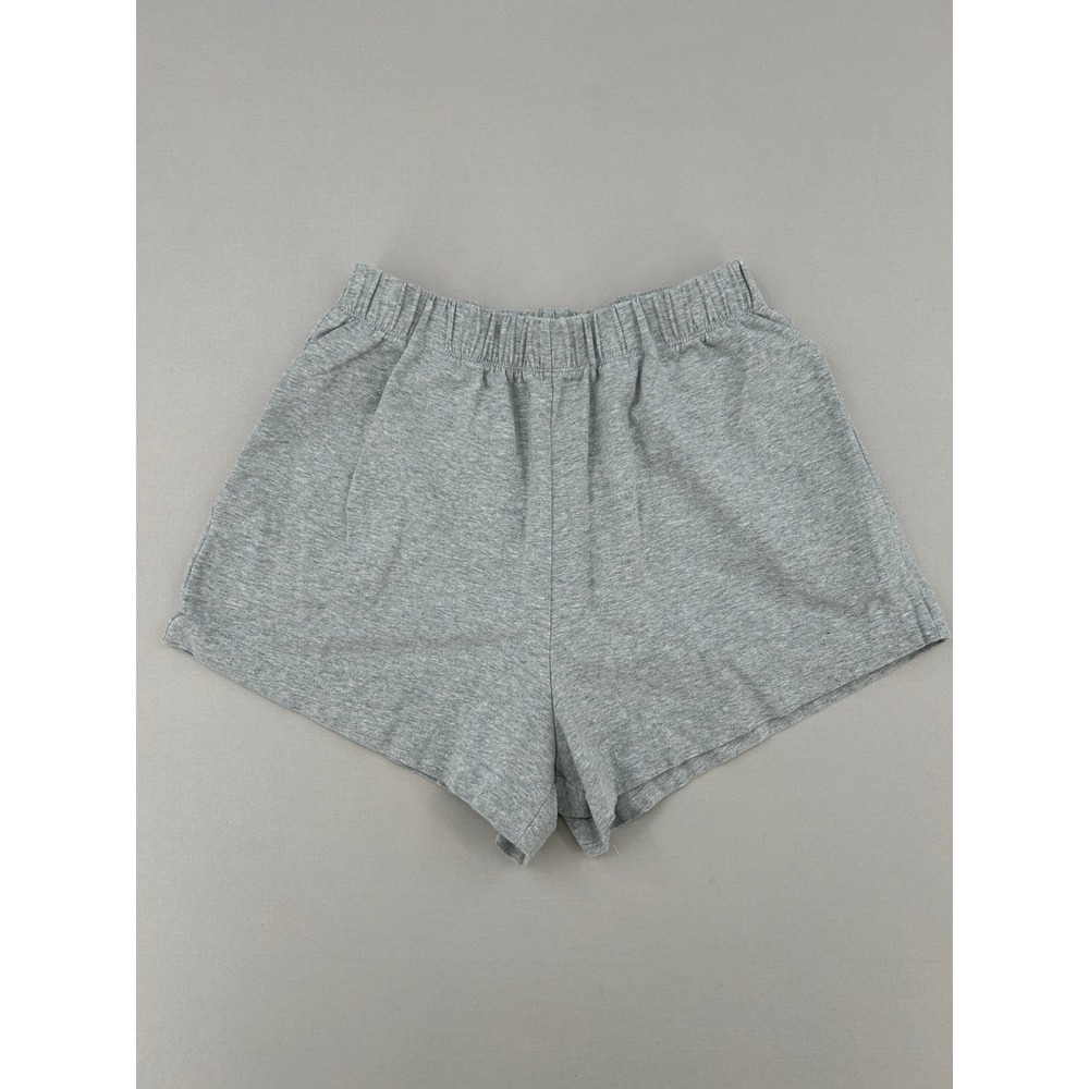 Picht Womens Heather Gray Elastic Waist Lounge Sleep Shorts Size Small Soft Knit